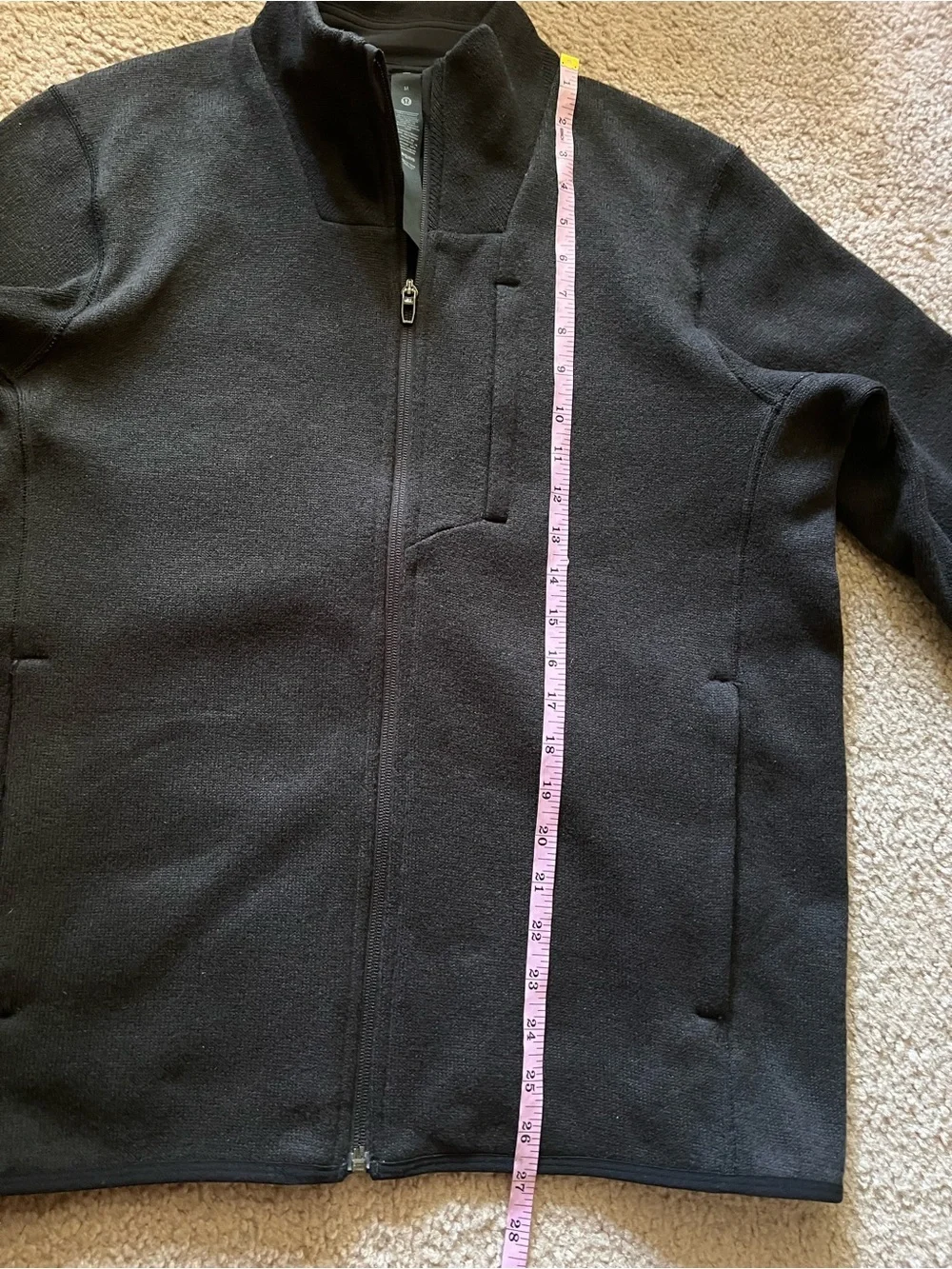 Lululemon Men’s Sojourn Fleece-Lined Knit Jacket Black Size Medium LM3EW9S